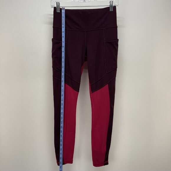 Athleta Leggings Sz XS Women’s All In Structure 7/8 Tight in Auberge Burgundy - Picture 5 of 12